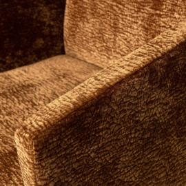 801139-MB | Mount eetkamerstoel met armleuning - 3D Chenille middenbruin | WOOOD