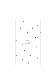 Servetten leuker dan leuk 11x20cm - wit/rood | Zusss
