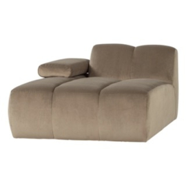 378459/60- VK | Mojo chaise longue element (links of rechts) - velvet khaki | WOOOD