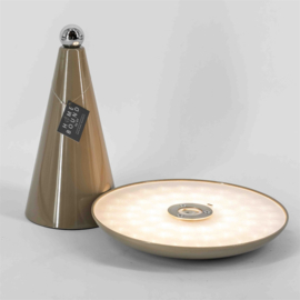 LK1240 | Bureaulamp Mush LED op accu, afneembare kap - taupe | HomeBound by Kolony