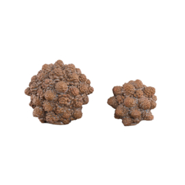 734643 | Yosiel pine cones ball statue S - brown | PTMD