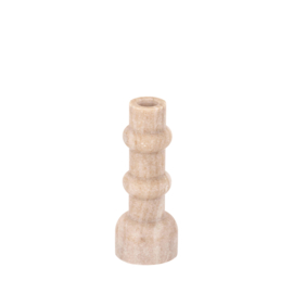 736398 | Arisha marble canldeholder M - beige | PTMD - Medio in oktober!