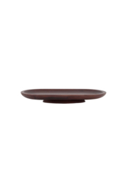 Ovalen stylingbord hout 30x15x4 cm - walnootbruin | Zusss 