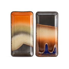 ACE7296 | 70s ceramics: small trays, twenty four hours (set of 2) | HKliving 