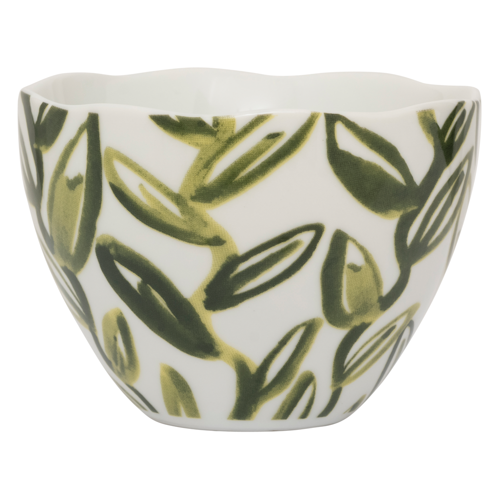 108075 | UNC Good Morning cup cappuccino/tea Leaves - evergreen sprig | Urban Nature Culture