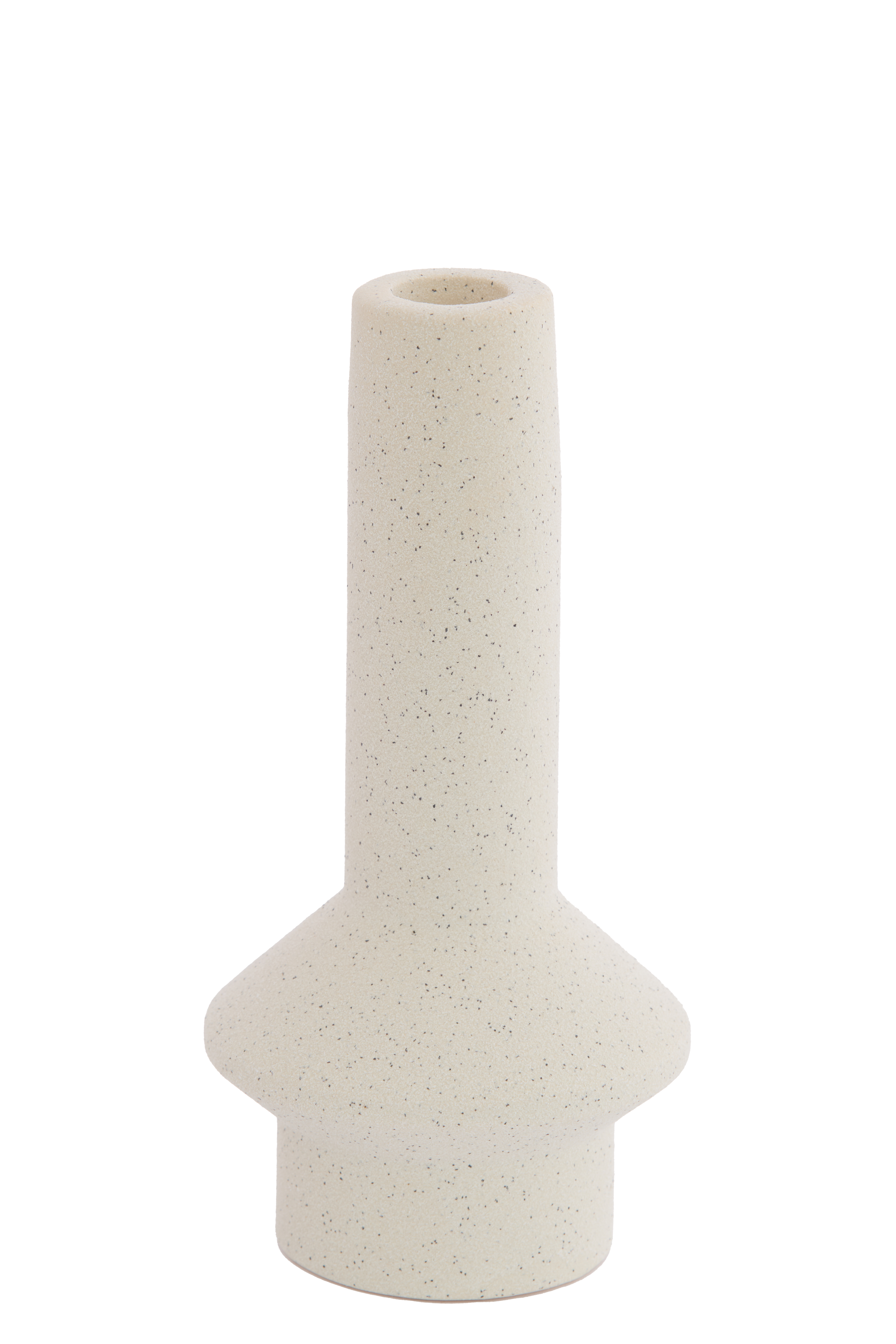 6079543 | Kandelaar Ø10x20,5 cm BURANO - mat crème | Light & Living