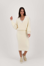 Rok in fluffy garen - creme  | Zusss - Verwacht vanaf week 40!