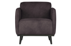 378670-02 | Statement fauteuil met arm eco leer grijs | BePureHome