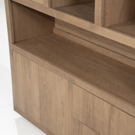 96274 | Kabinet Helsinki 150x220cm 2-delig 3-drs. 2 laden - lichtbruin | Eleonora