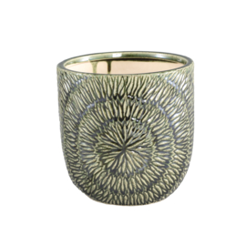 707856 | Stef pot circle print L - green | PTMD 