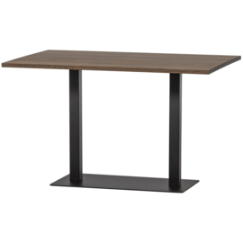377346 | Bistro dubbele vierkante buisvoet - metaal matzwart 72x80x40cm | WOOOD