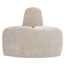 377901- E | Mojo eetbank hoek rond rugleuning - rib ecru | WOOOD