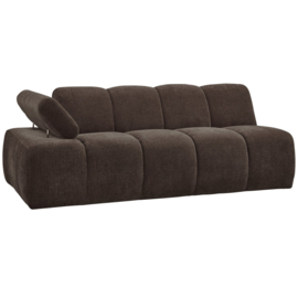 377456/7-B | Mojo 2-zits element met arm (links of rechts) - ribstof bruin | WOOOD