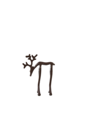 7623087 | Ornament 15x6x20 cm DEER - shiny eggplant | Light & Living - Wordt verwacht!