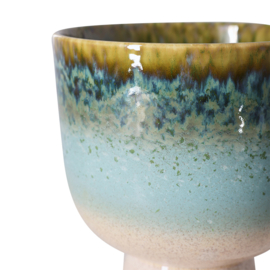AFC0010 | Retro flower pot - lagoon | HKliving - Eind juni verwacht!