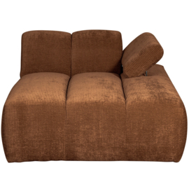 377459/60-R | Mojo chaise longue element (links of rechts) - ribstof roestbuin | WOOOD