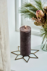 78024-89 | Rustic candle - chocolate Ø:6.8 H:14 | Ib Laursen - Binnenkort verwacht!