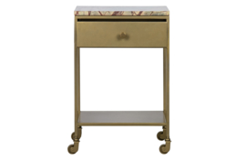 801111-B | Clinic nachtkastje - marmer antique brass | BePureHome