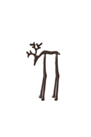 7623187 | Ornament 15x6x25 cm DEER - shiny eggplant | Light & Living - Wordt verwacht!