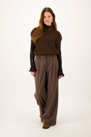 Nette broek met glittersteentje - taupe | Zusss