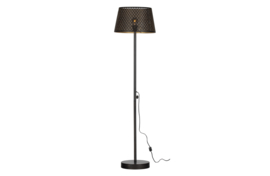 377282-Z | Kars vloerlamp - metaal zwart/antique brass | WOOOD Exclusive