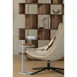 377553-N | Kube draaifauteuil met hocker - naturel | WOOOD
