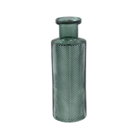 720839 | Sungdo striped vase - green sprayed | PTMD