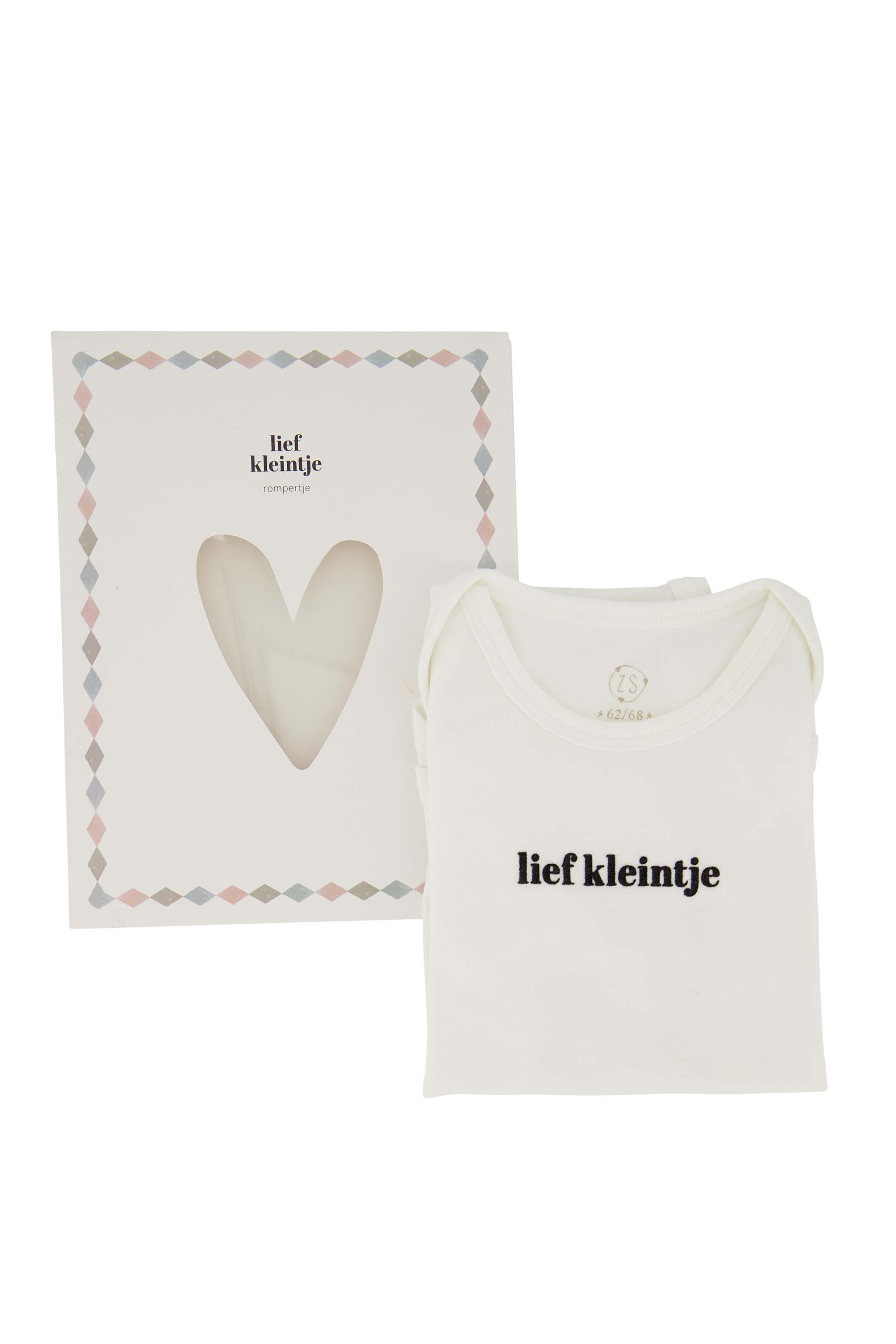 Rompertje in giftbox lief kleintje - wit/zwart | Zusss 