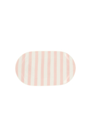 Serveerschaal streep - wit/roze | Zusss 