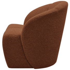 377463-RM | Mojo draaifauteuil - bouclé roestbruin melange | WOOOD
