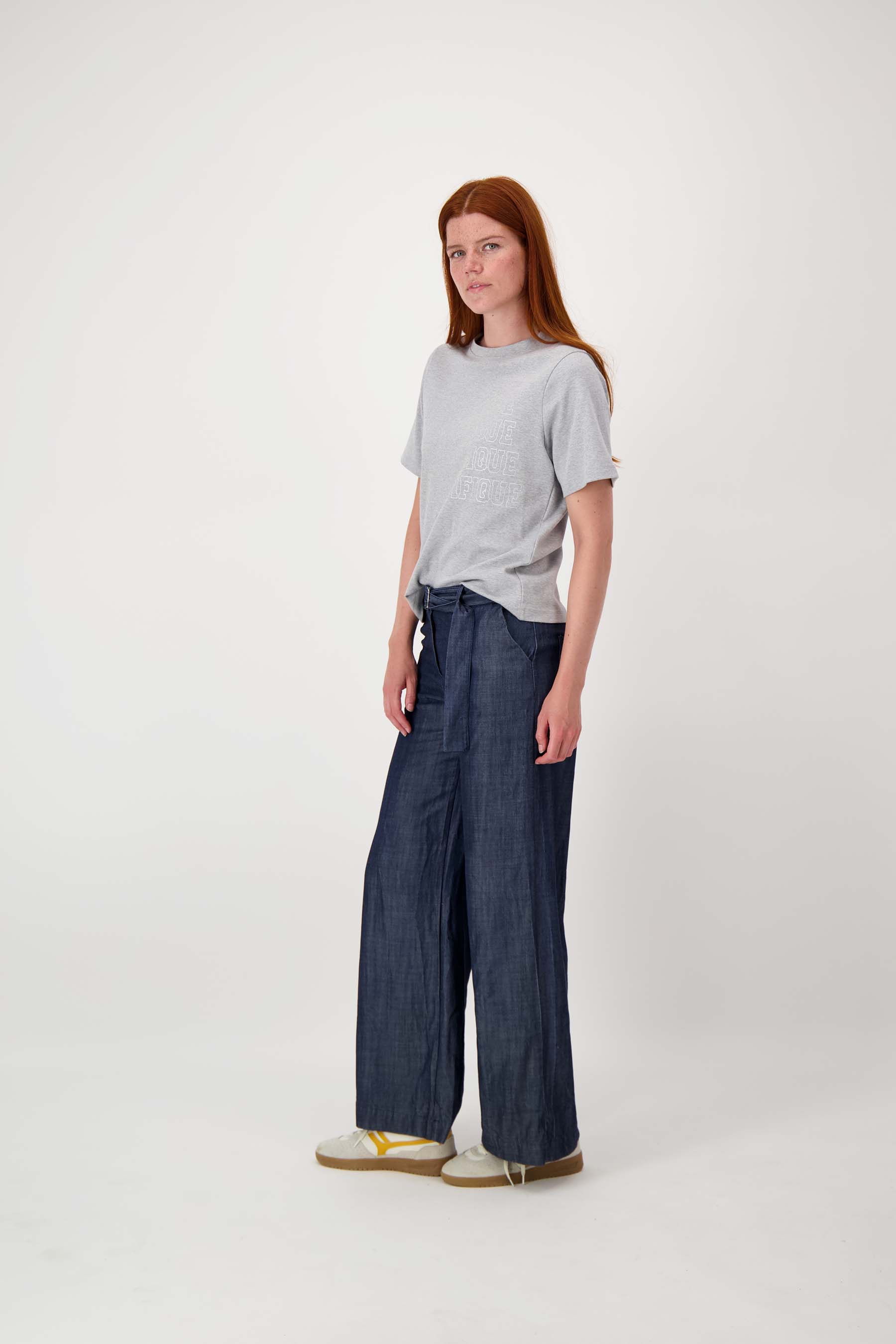 T-shirt met magnifique print - middengrijs | Zusss