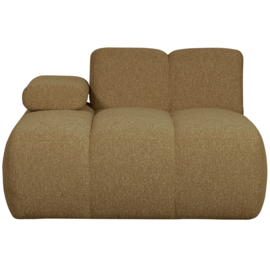 377459/60-GM | Mojo chaise longue element (links of rechts) - bouclé geel/bruin melange | WOOOD