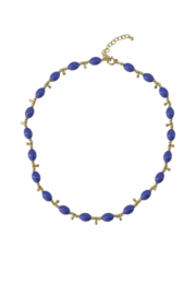 Ketting met druppel kraaltjes - lavenderblauw | Zusss