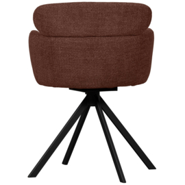 374080-C | Fenne draaibare eetkamerstoel - geweven stof chestnut | WOOOD Exclusive