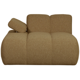 377459/60-GM | Mojo chaise longue element (links of rechts) - bouclé geel/bruin melange | WOOOD