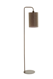 1738252 | Vloerlamp 33,5x28x155 cm DONIO - donkerbruin | Light & Living