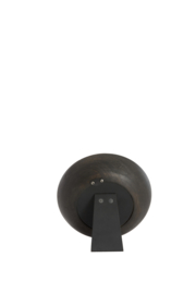 7114084 | Klok Ø15 cm VETI - mango hout donkerbruin | Light & Living
