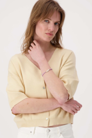 Kralen armband met tekst kus - lila | Zusss