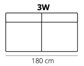 3-zits met zonder armen - Vegas 180x97 cm | Het Anker