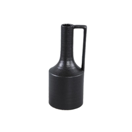 713225 | Rita ceramic pot with ear S - matt black | PTMD 