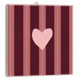 TE3225 | Tegeltje hartje roze | HomeBound by KY