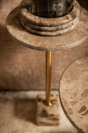 733124 | Ebe sidetable low - beige marble | PTMD