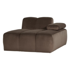 378459/60- VB | Mojo chaise longue element (links of rechts) - velvet bruin | WOOOD