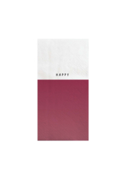 Servetten happy 11x20cm - wit/roze | Zusss