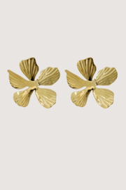 Oorsteker bloem groot - goud | Zusss 