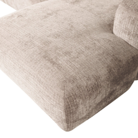 375073-N | Cloud chaise longue rechts - geweven chenille naturel | WOOOD
