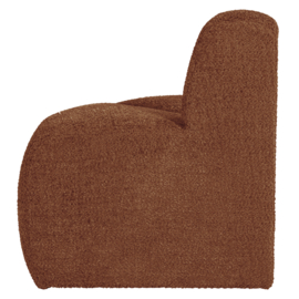 377901- WR | Mojo eetbank hoek rond rugleuning - wollig roestbruin | WOOOD