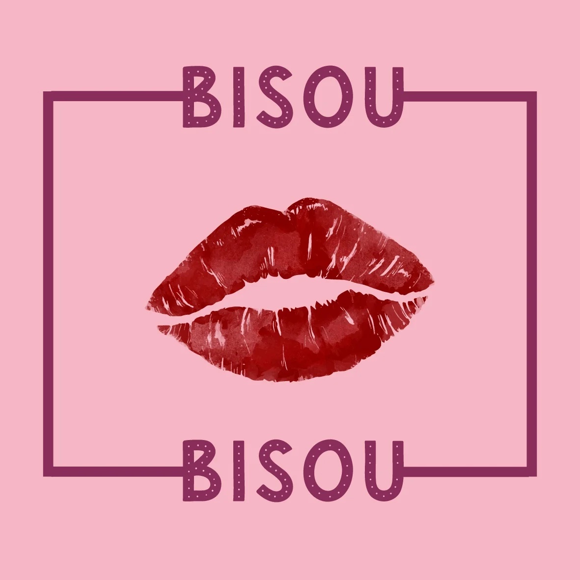 TE2990 | Tegeltje bisou bisou | HomeBound by KY