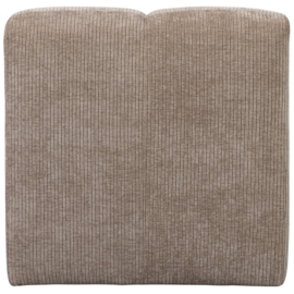 377519-D | Mojo eetbank met rugleuning 84cm - ribstof donkerzand | WOOOD