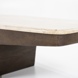 96150 | Salontafel Luna 128x63x36 - bruin/beige | Eleonora